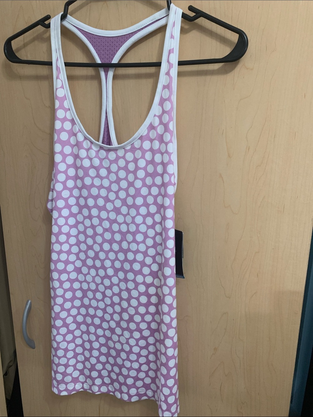 Nike Purple and White Polka Dot Dri-FIT Tank